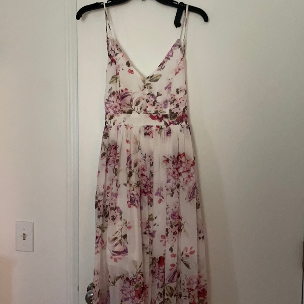 Long flowy dress with open back